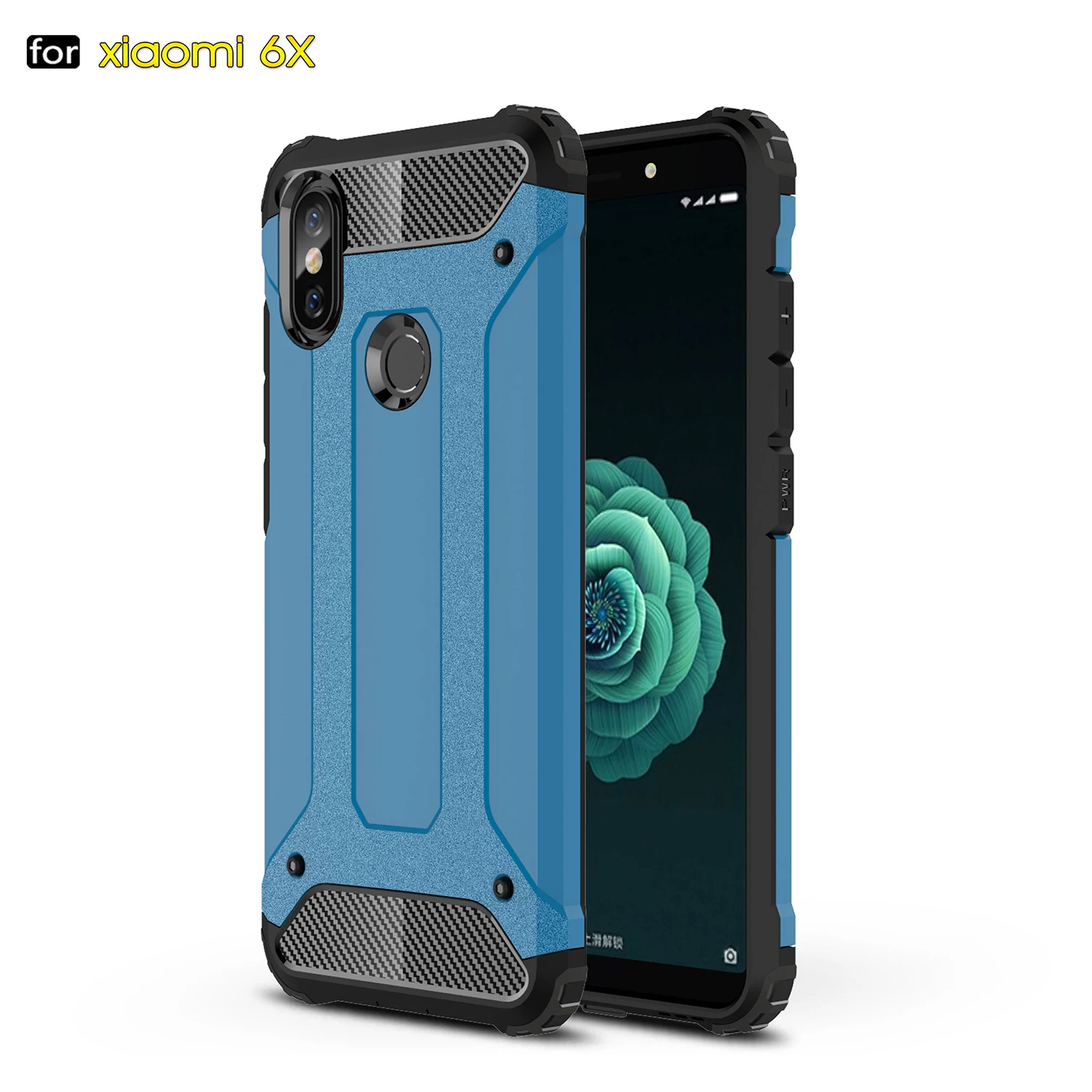For Cover Xiaomi Mi 6X Case Silicone Rubber Armor Protective Hard PC Back Phone Mi6X A2 | Мобильные телефоны и аксессуары