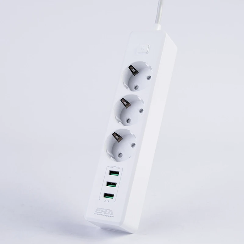 Мощность розеток Зарядное устройство Adapter3 USB 3 Порты и разъёмы удлинитель ЕС