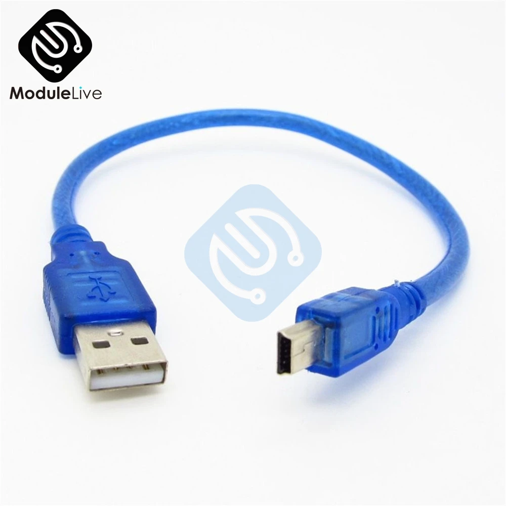 Кабель для передачи данных ПК 30 см USB 2 0 A штекер Mini B 5pin Arduino MCU Nano 3 Pro а также старых