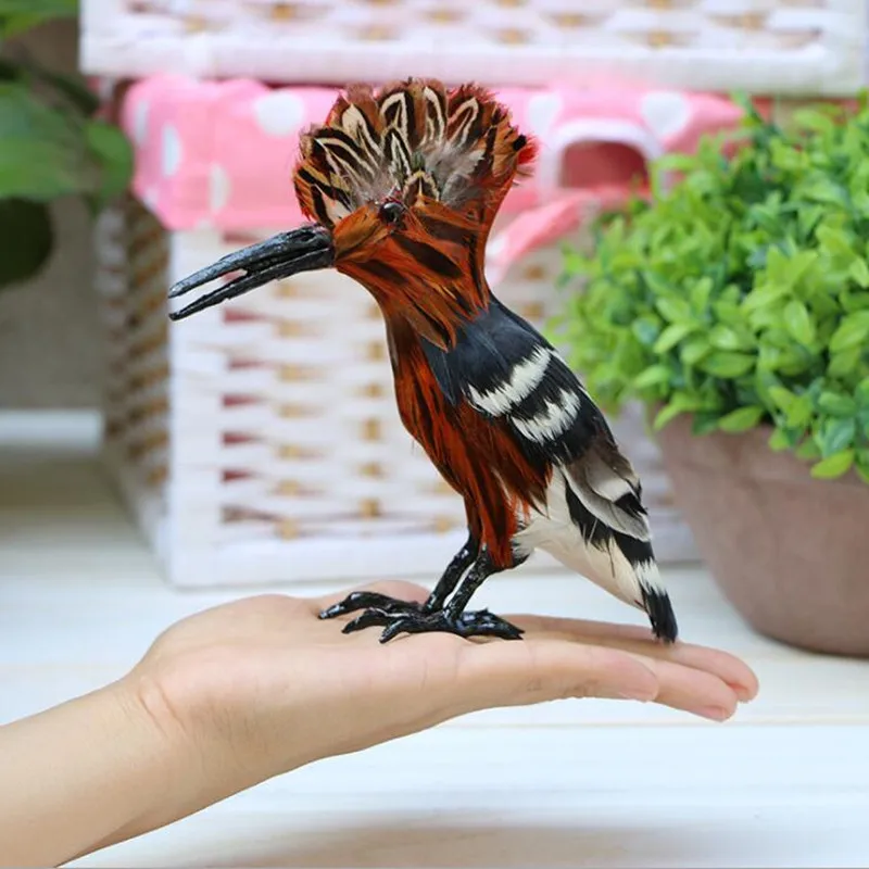 

ZILIN Simulated Eurasian Hoopoe beautiful hoopoe Isreal national bird shop decoration bird 12.5*16 cm