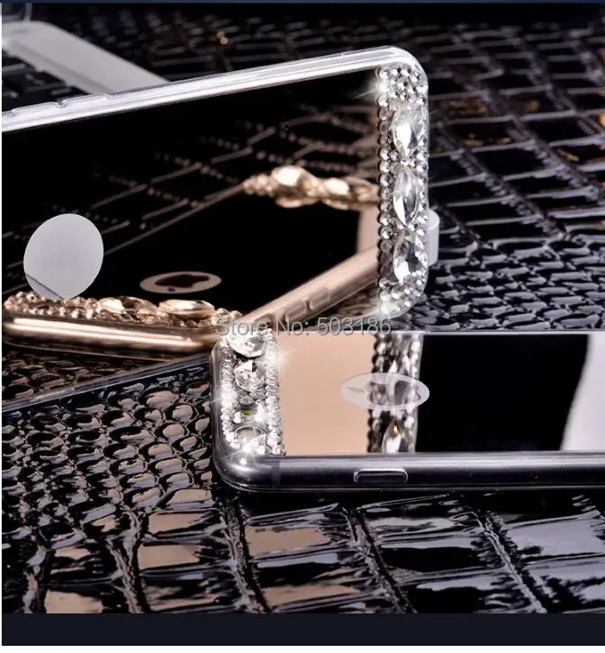 Красивые диаманта Bling мягкий зеркальный чехол для iPhone 11 pro X XS Max XR 6 6s 7 8 плюс 5 5S