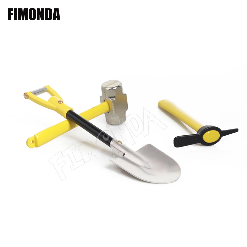 Металлический Мини молоток лопатка инструмент имитация украшения для 1/10 RC Crawler Car