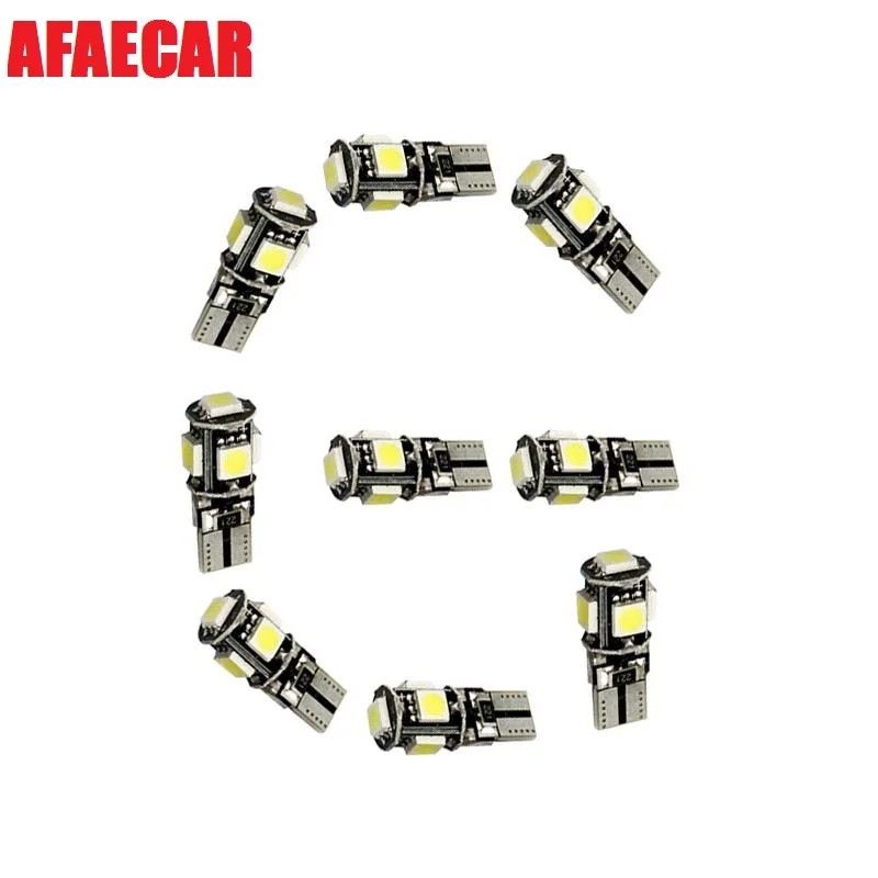 AFAECAR 100 шт. T10 Canbus Белый 5smd 5050 светодиод автомобиля W5w 194 168 погрешность лампы