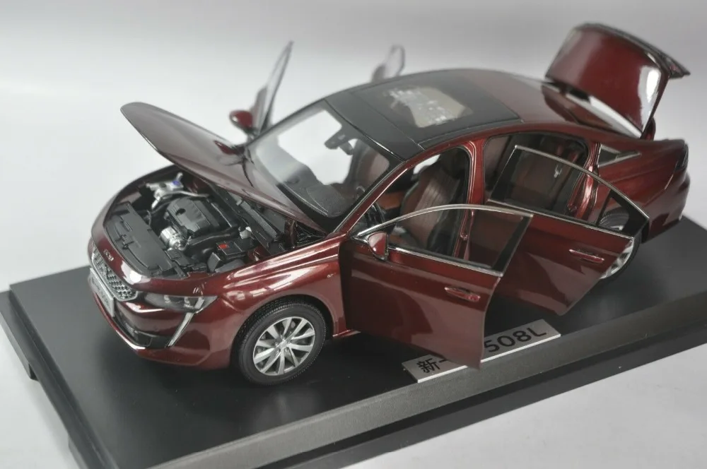 1:18 литая модель для Peugeot 508L 508 2019 красный редкий сплав игрушечный автомобиль