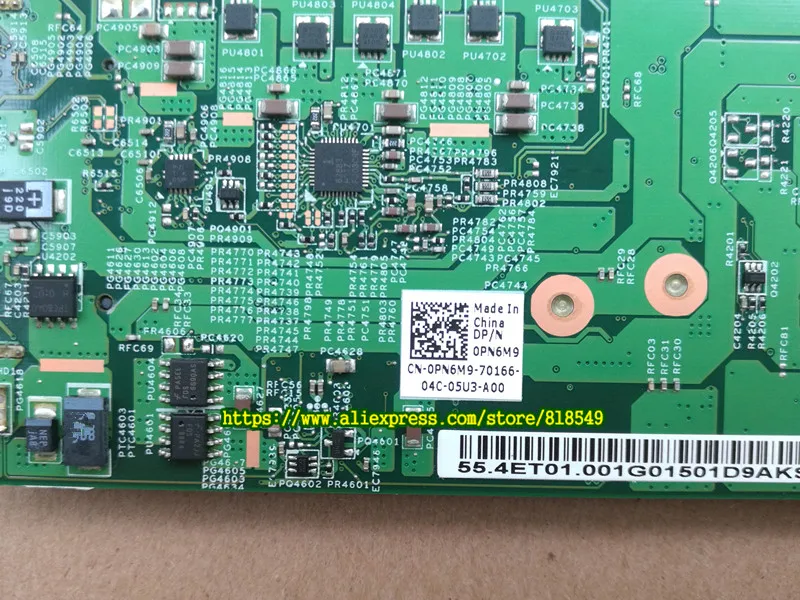 Высококачественная материнская плата для ноутбука подходит Dell Vostro 3500 CN 0PN6M9 PN6M9