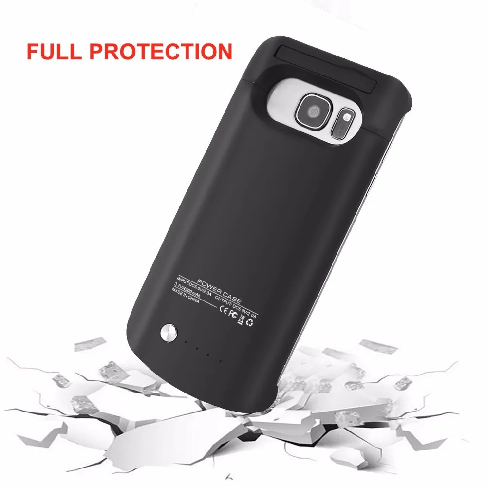 Для samsung S7edge, чехол s, 5200 мА/ч, портативное зарядное устройство, защитный чехол для зарядки, блок питания для Galaxy S7, 4200 мА/ч