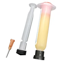 1 set 10cc rma 223 pcb needle shaped pga bga smd with flexible tip syringe solder paste flux grease repair solde
