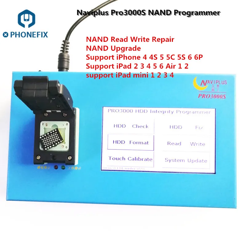 Naviplus Pro3000S NAND Programmer PRO3000S IP Box NAND Error Repair 32bit+64BIT HDD Read Write Tool For iPhone iPad Repair