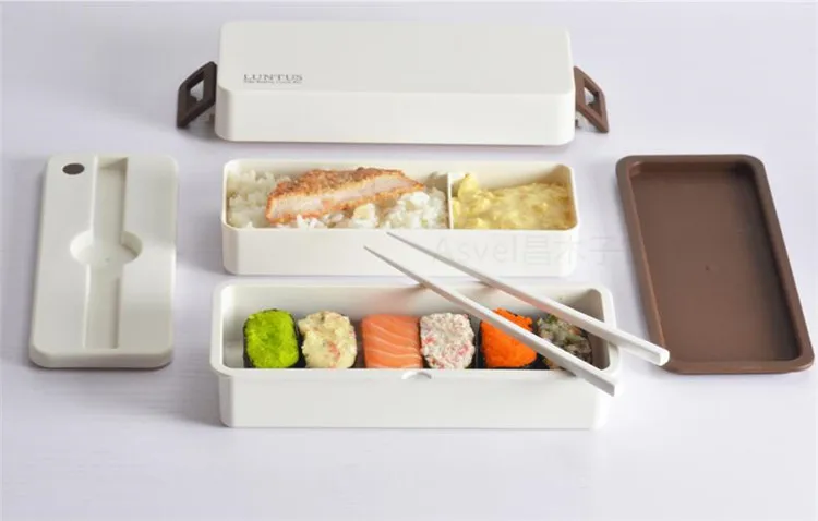 830CC японский стиль bento box пластиковый Ланч-бокс простая микрофонная посуда с сумками суповая коробка ложки палочки для еды 28