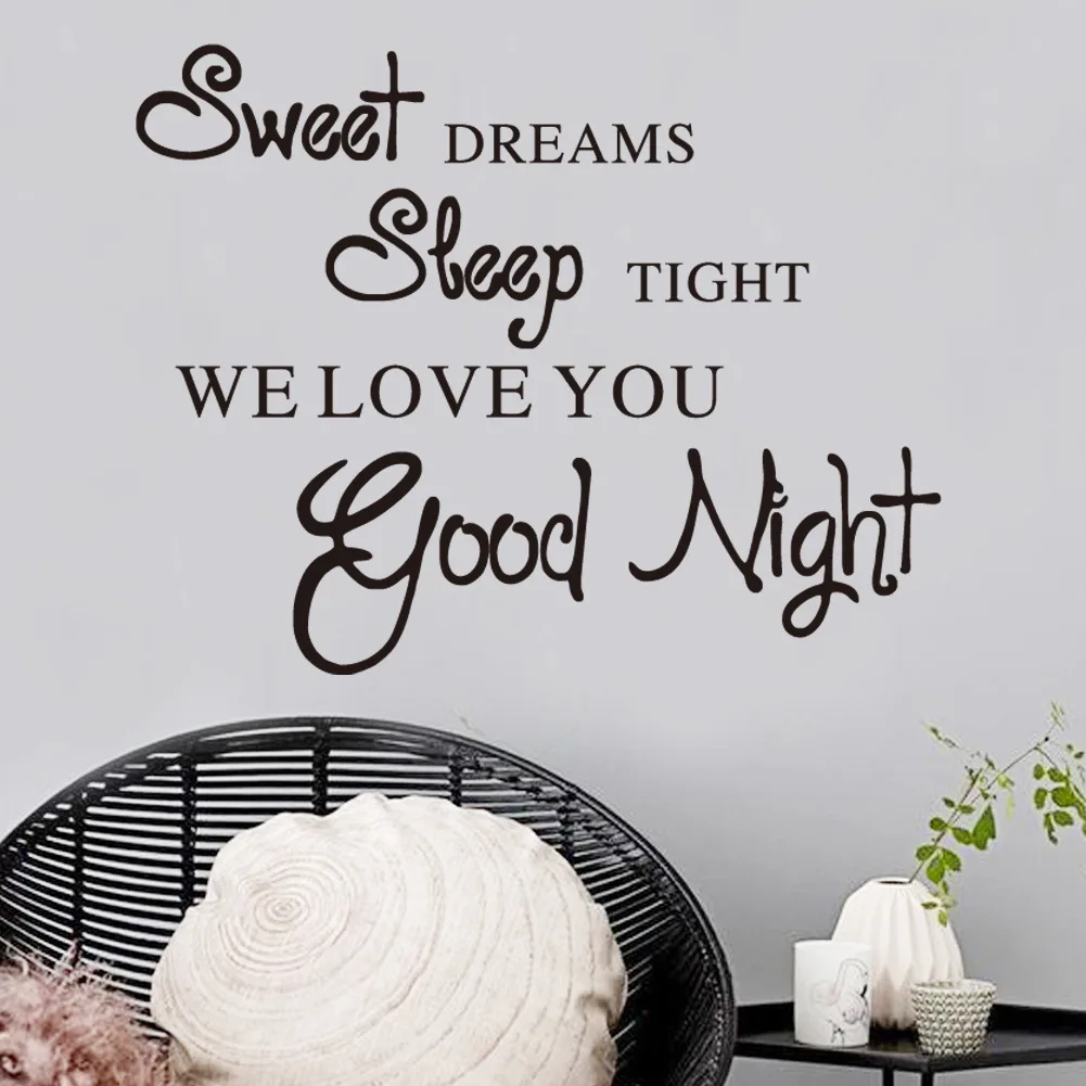 Sweet Dreams спокойной ночи Романтический Спальня наклейки гостиная отличительные