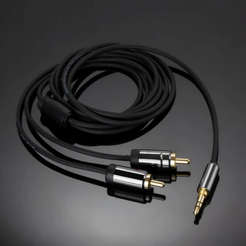 WinAqum Aux аудио 3 5 мм стерео штекер в 2 RCA Jack Y сплиттер кабель для ПК MP3 смартфона