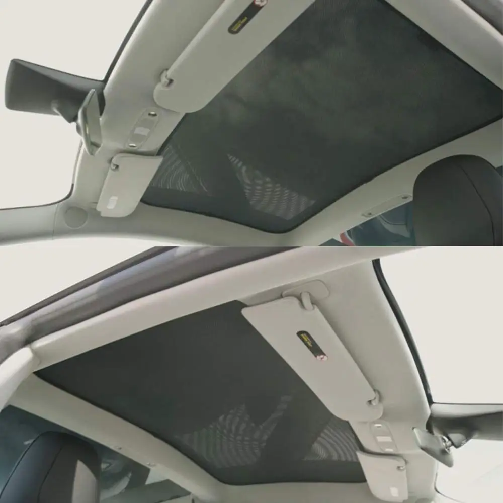 

2pcs For Tesla Model 3 Glass Roof Sunshade Car Skylight Blind Shading Net