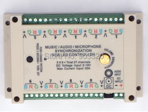 Музыка/аудио/микрофон синхронизация красный зелёный синий светодиодный