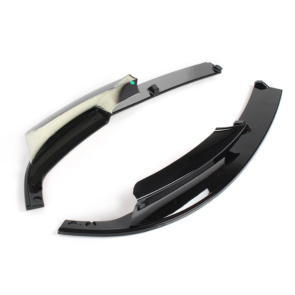 2 шт. глянцевая черная губа переднего бампера из углеродного волокна для BMW F30 3