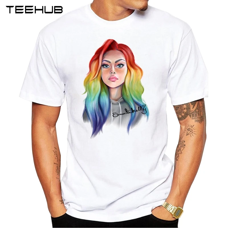 Новое поступление 2019 крутая мужская модная женская футболка TEEHUB с радужными