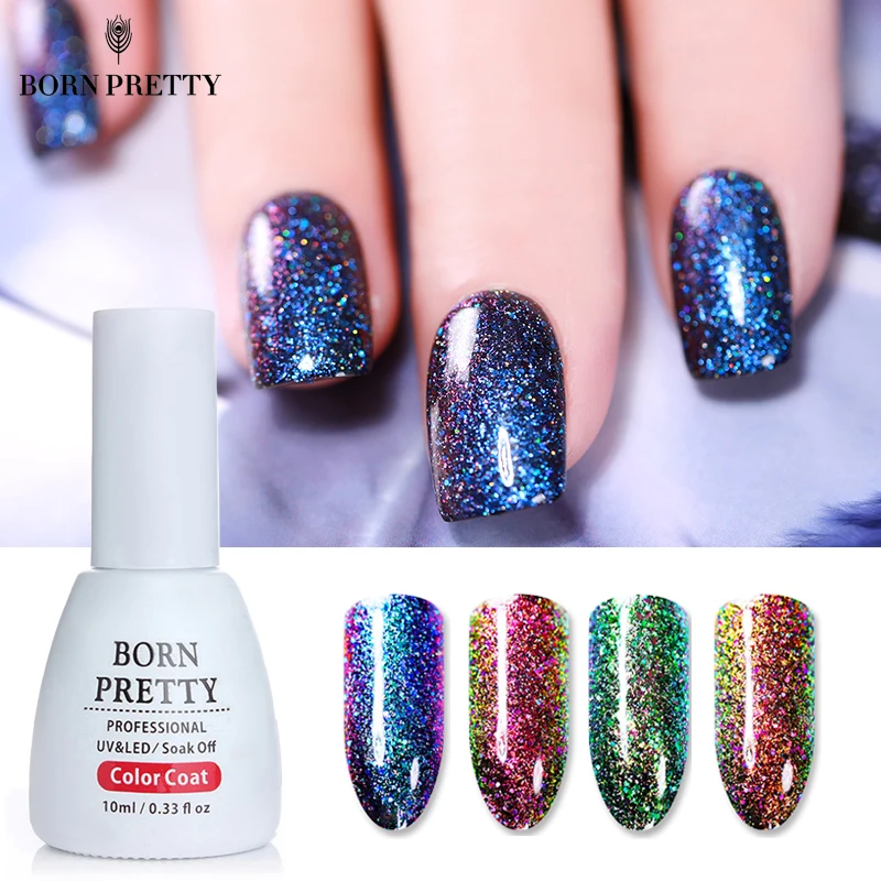 BORN PRETTY Peacock Хамелеон голографический гель для ногтей 10 мл Звездный Платиновый