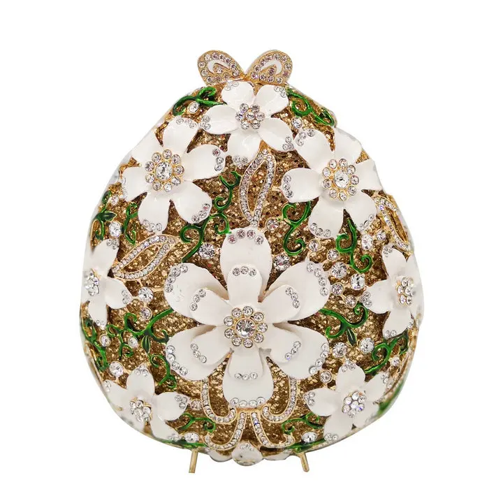 White Flower Crystal Бутик де фгг белая картина цветок женщин Кристалл Клатч вечерние сумочки женские цветочные свадебные сумочки и Кошелек вечерние сумки - Цвет: White Flower Crystal