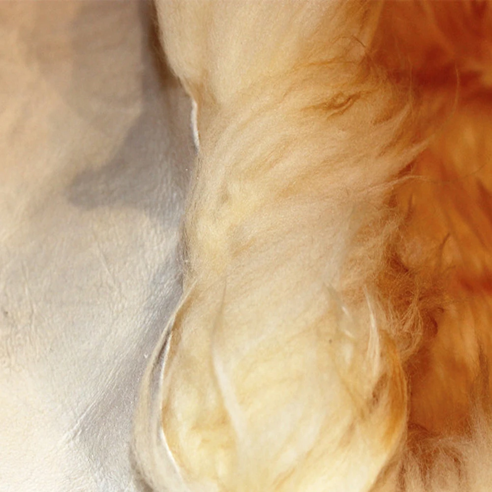 Роскошный Ковер из натуральной овчины для гостиной белый натуральный мягкий