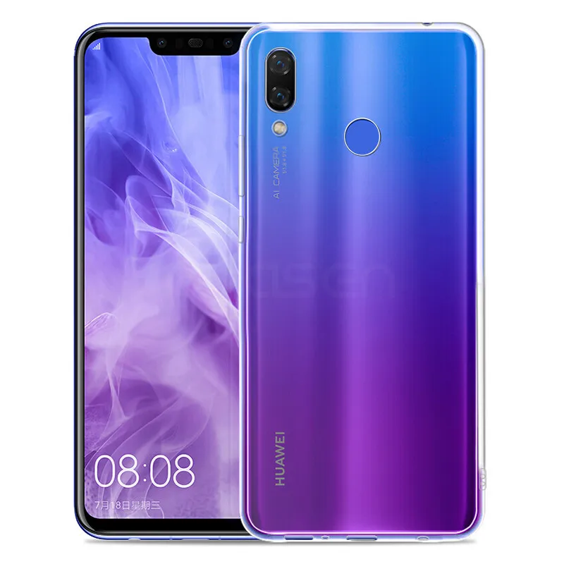 Ультратонкий Прозрачный чехол для Huawei Nova 4 3i 3e 3 Силиконовый мягкий прозрачный