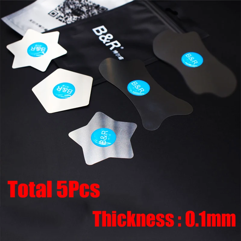 

5pcs/lot 0.1mm Ultra Thin Flexible Pry Spudger Disassemble Steel Card for iPhone iPad Samsung Mobile Phone Repair Tools