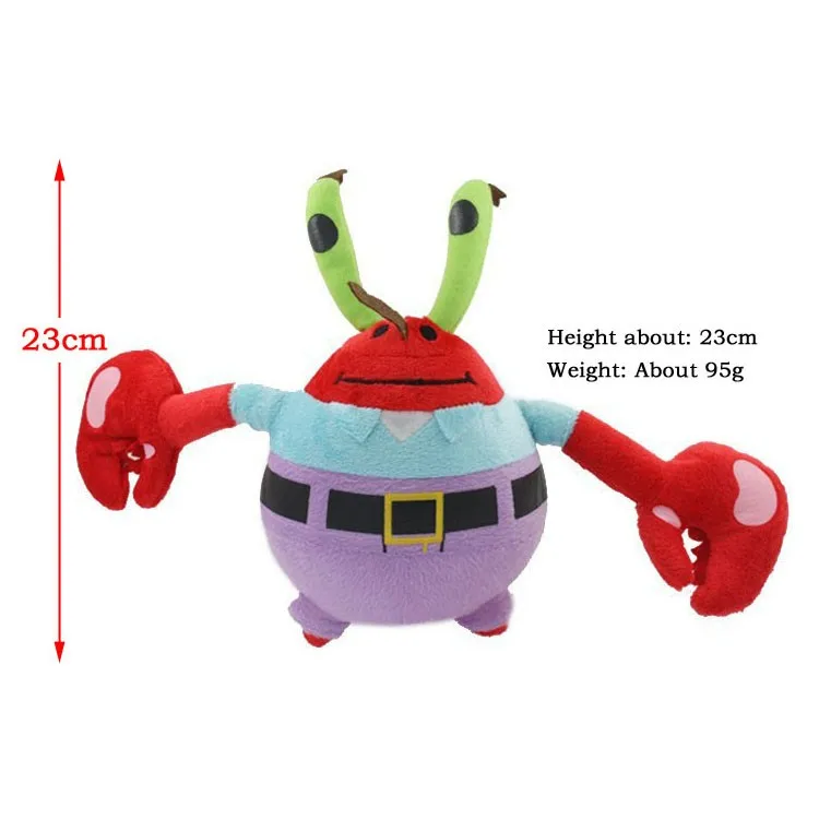 Mr. Krab Губка Боб мягкая плюшевая игрушка, Патрик звезда сквидворд щупальца мистер Краб Шелдон планктон Гари Мягкая кукла лучший рождественский подарок - Цвет: Mr. Krab