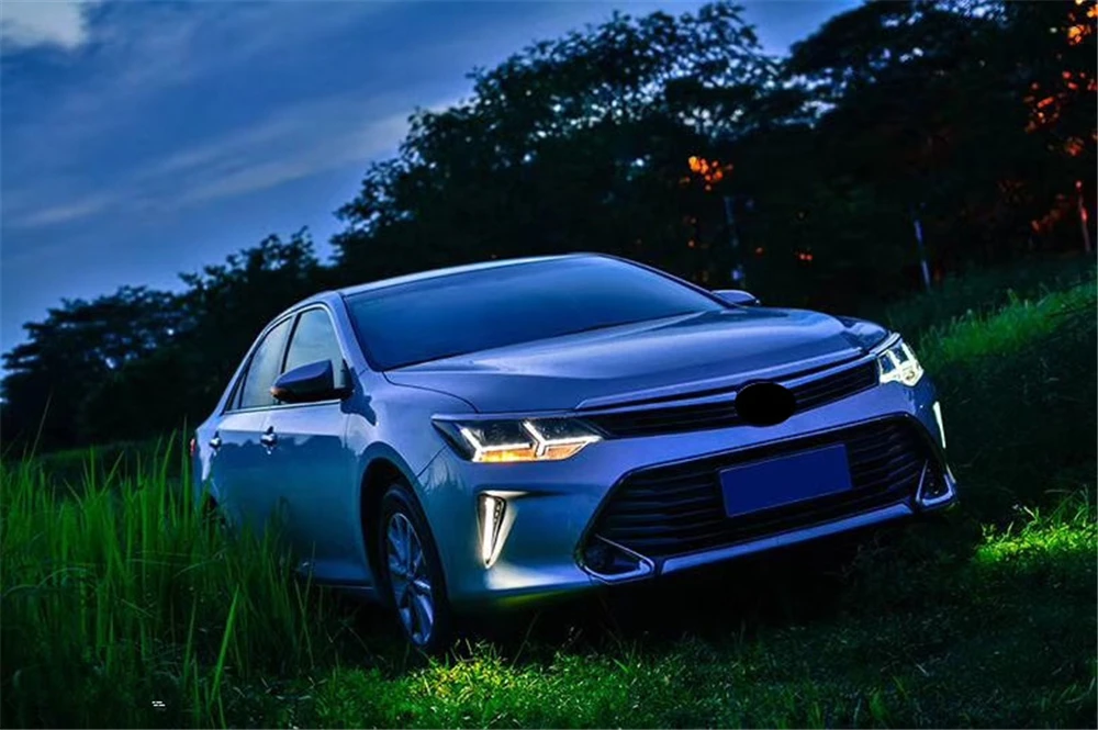 Автомобильный Стайлинг для 2015 2016 2017 Toyota Camry V55 светодиодный ные фары новые drl