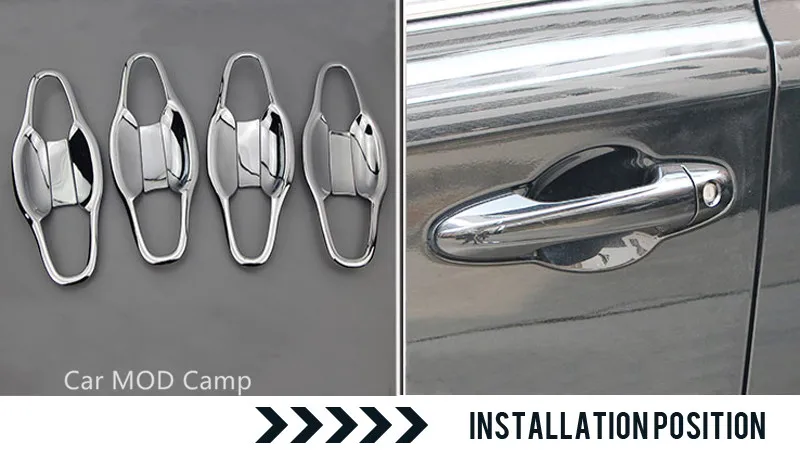 Car Accessories for Toyota Harrier XU60 2013-2019 ABS Chrome Door Handle Bowl Frame Cover Trim 8pcs