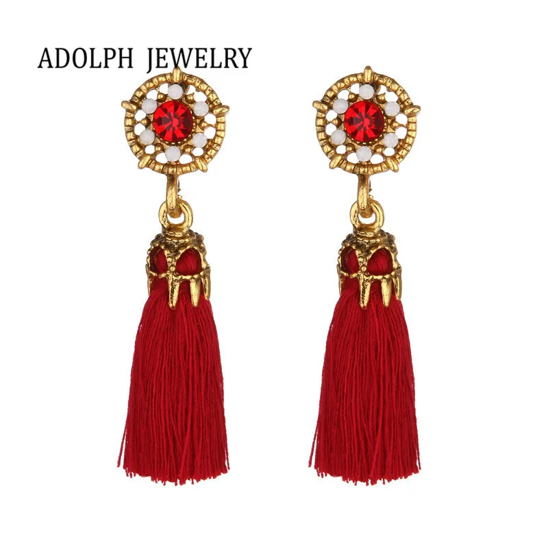 Элегантные серьги ручной работы в богемном стиле Хрустальный драгоценный камень