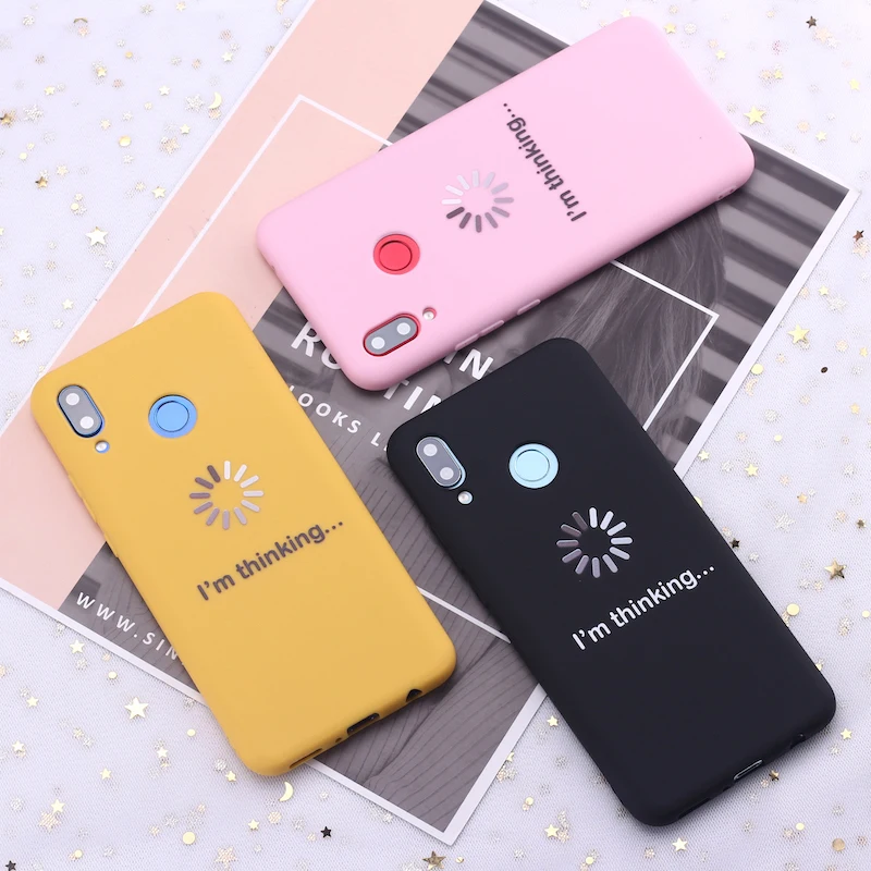 Силиконовый чехол для Samsung A41 S8 S9 S10 S10e S20 Plus Note 8 9 10 A7 A8 I'm thinking | Мобильные телефоны