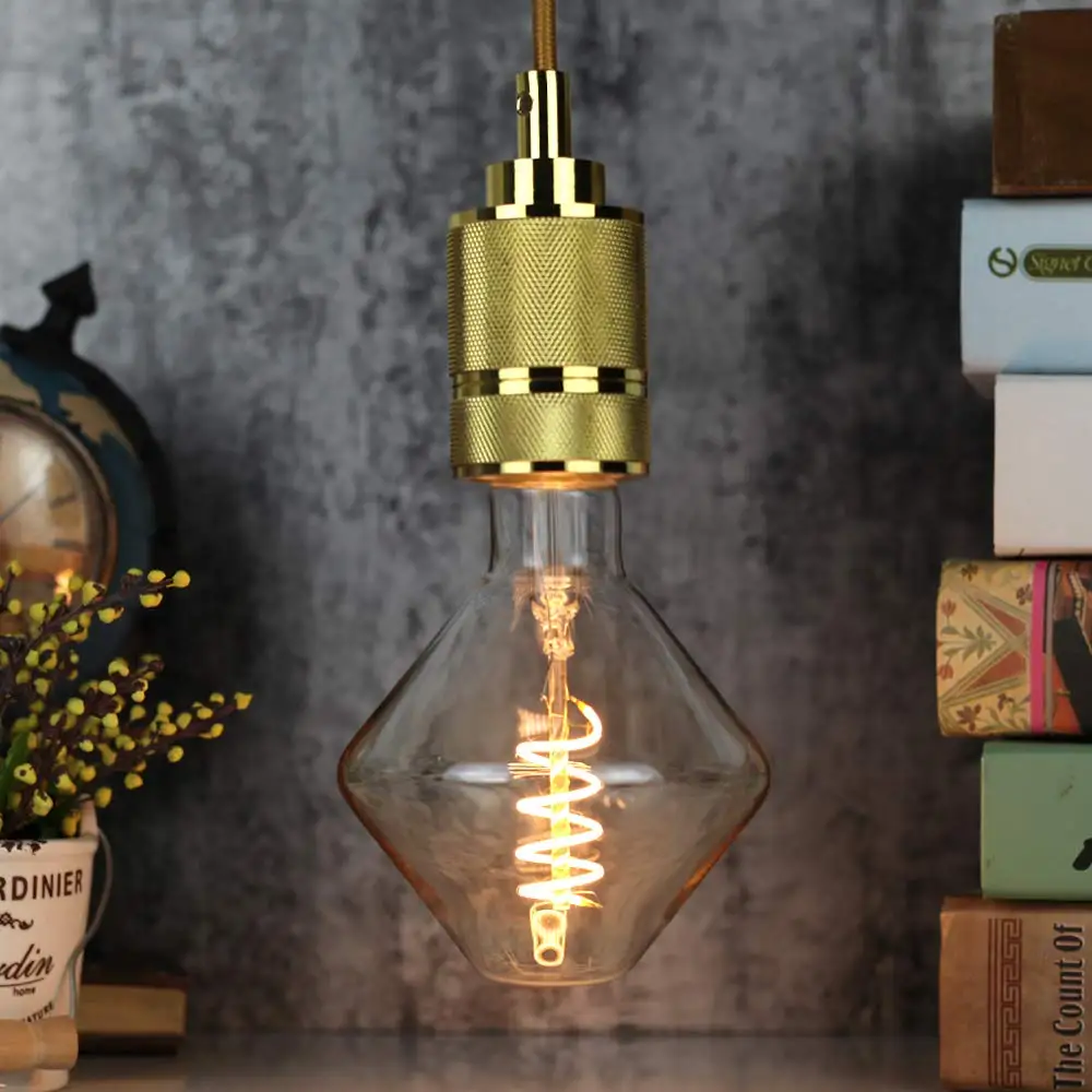 Led Bulbs Vintage Light Bulb 4Watts Dimmable 220V/240V Edison Screw E27 Base Gyro Cone Decorative 2000K Warm White | Лампы и освещение