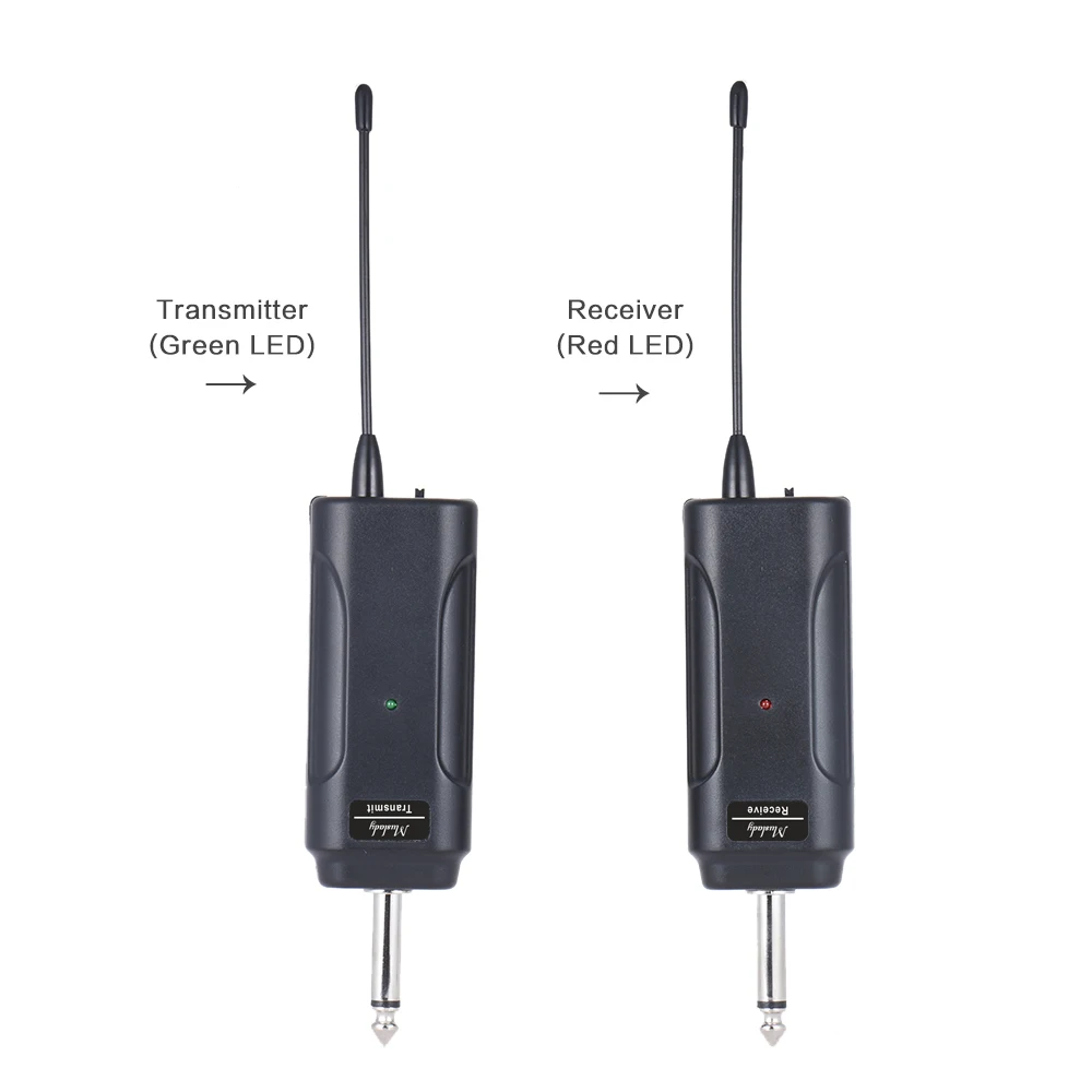 Portable Wireless Audio Transmitter Receiver System for Electric Guitar Bass Violin Musical Instrument | Спорт и развлечения
