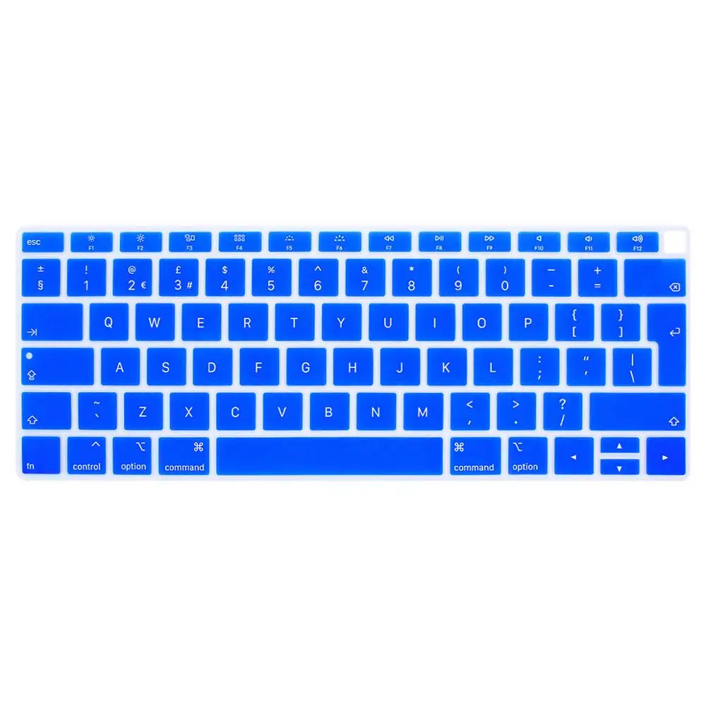 blue Чехол для ноутбука macbook air 1" пылеотталкивающая пленка кремниевый ноутбук Защитная пленка для клавиатуры Водонепроницаемая A1932 - Цвет: blue