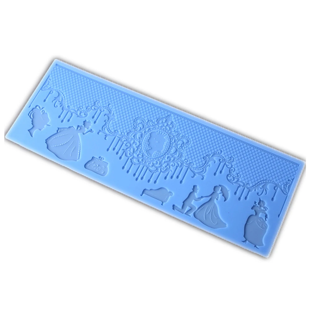 Свадебное украшение кружевной коврик помадка красивые силиконовые инструменты