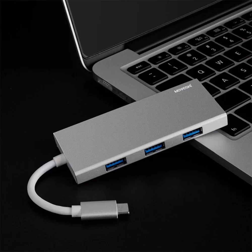 VT101 USB C Hub 3 1 с портом для зарядки HDMI-совместимый порт 2 0 и порты SD Micro кардридер |