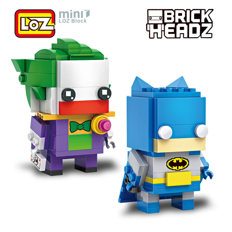 LOZ Бэтмен и Джокер супер герой 2in1 Мини Building Block кирпич головок фигурку игрушки