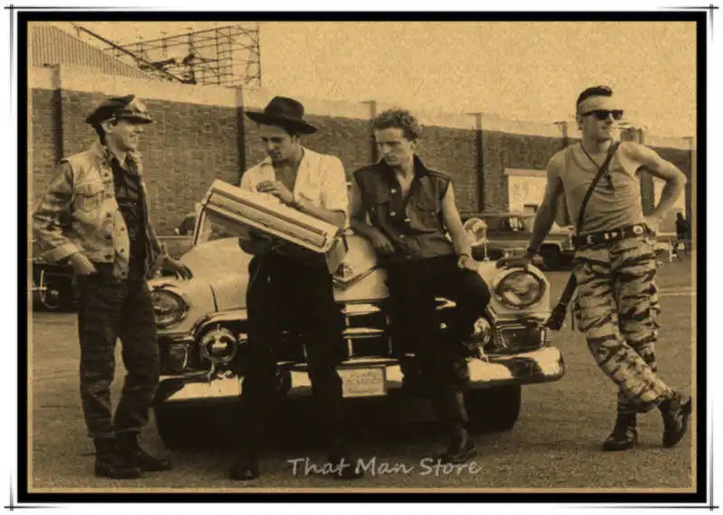 Винтажный Ретро рок браслет The Clash музыкальная гитара матовая крафт бумага постер