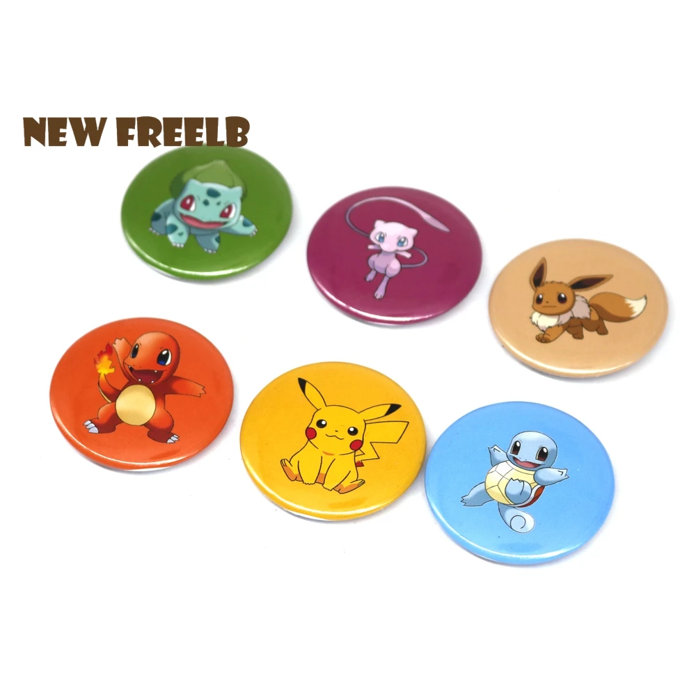 6 шт./компл. 1 45 &quotPokemon Gen 5 шт Pin back Buttons броши в стиле аниме Пикачу Бульбазавр