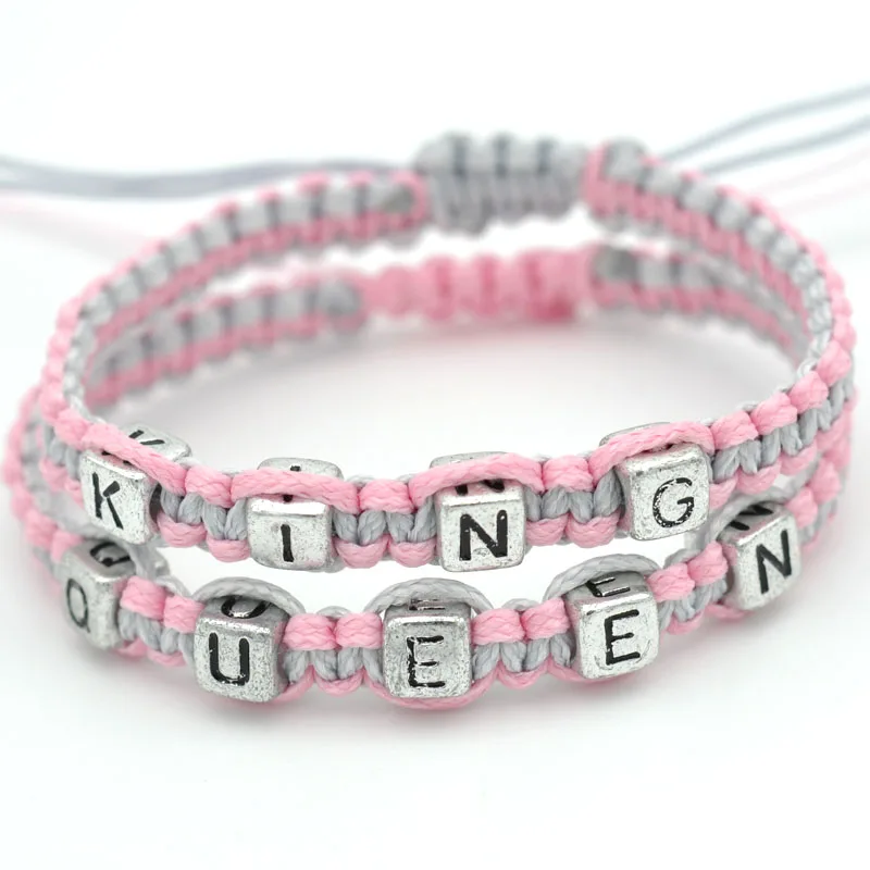 Веревочная цепочка модный подарок король королева женский браслет романтичные