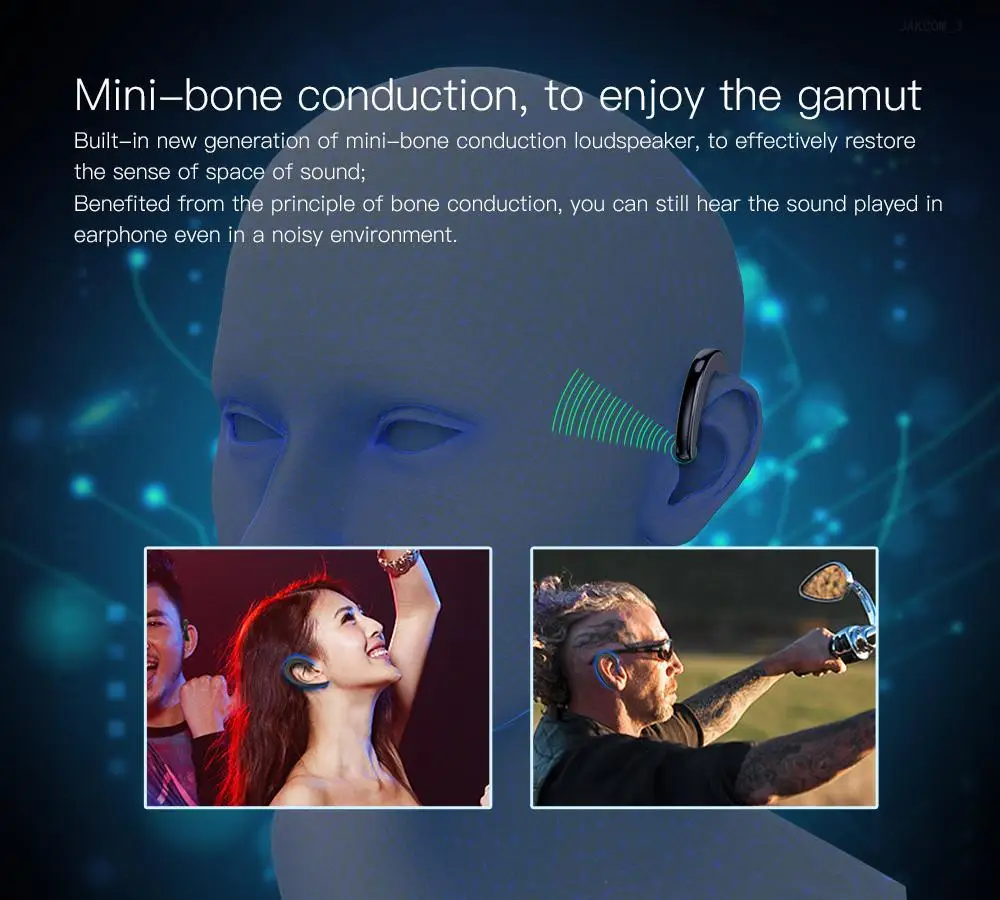 JAKCOM ET Non-In-Ear Concept Earphone Hot sale in Earphones Headphones as i10 tws best selling products hand free