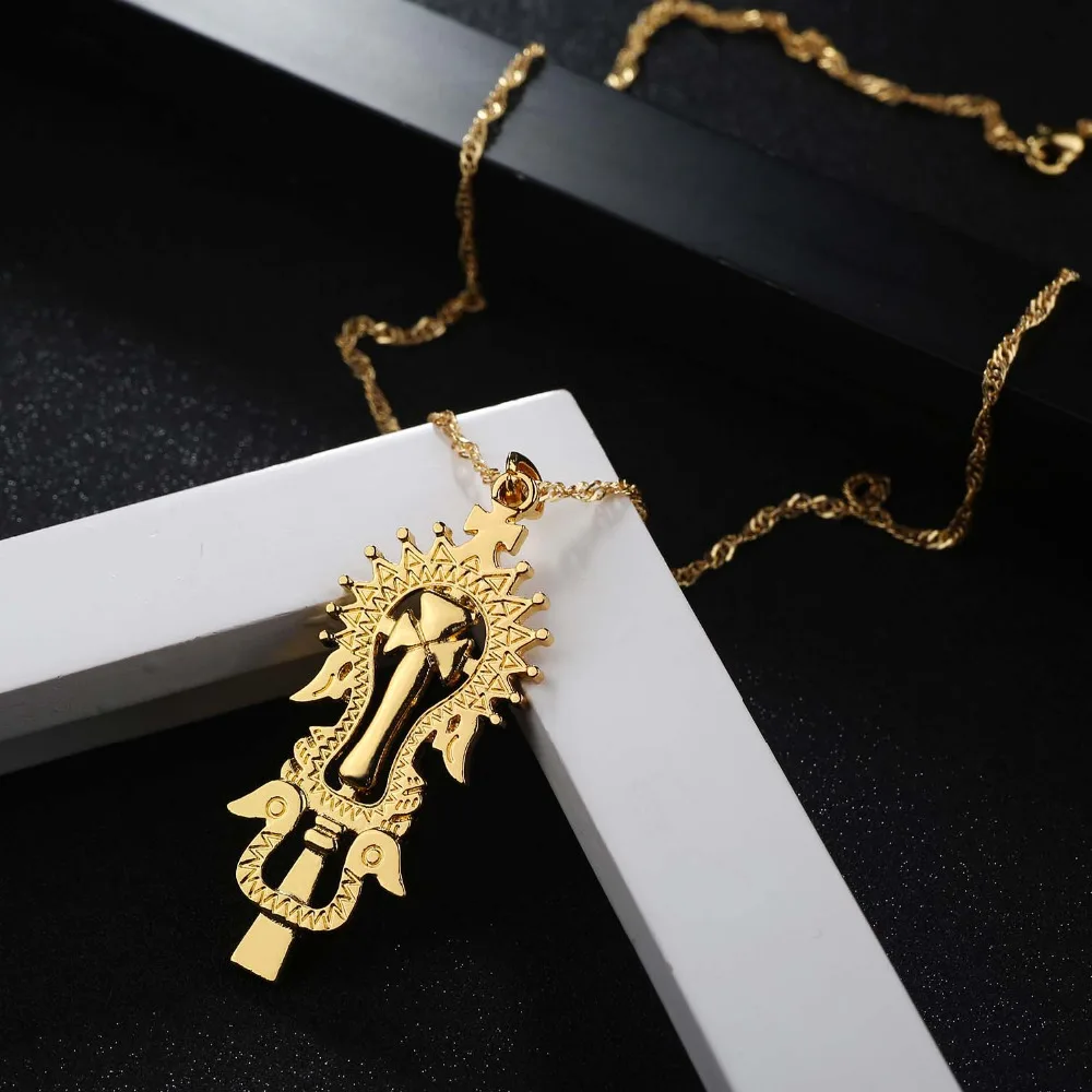 Женское и мужское ожерелье с подвеской в виде креста|ethiopian cross pendant|ethiopian crossnecklace