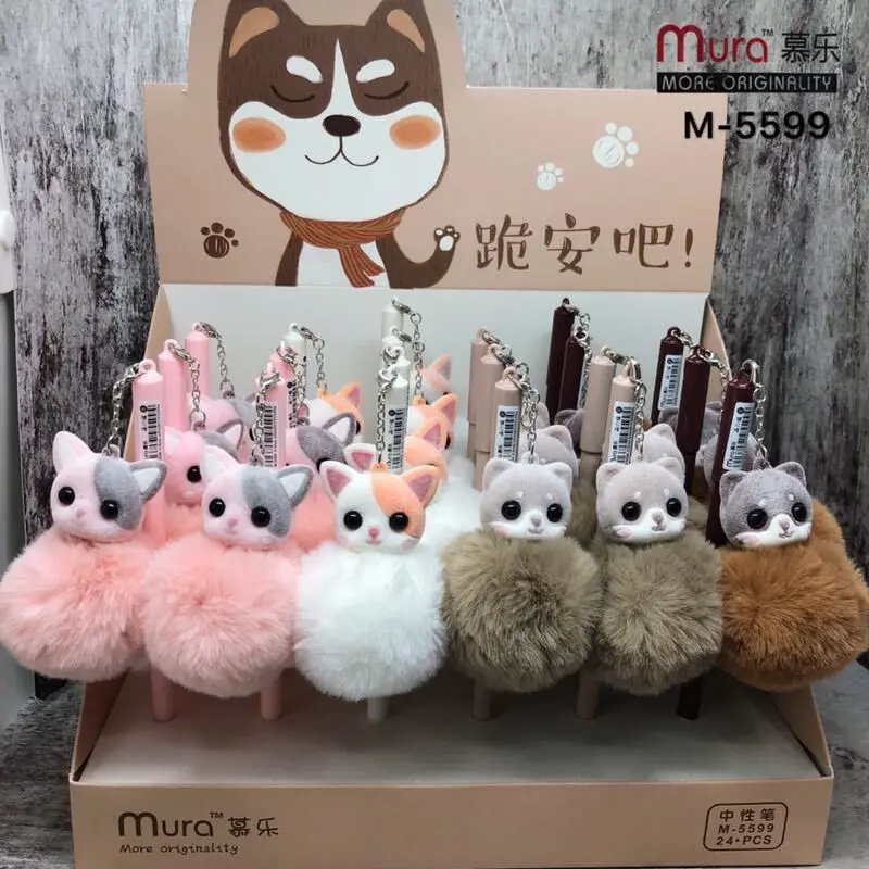 Милый мультяшный кот кулон для волос шариковая ручка канцелярские товары