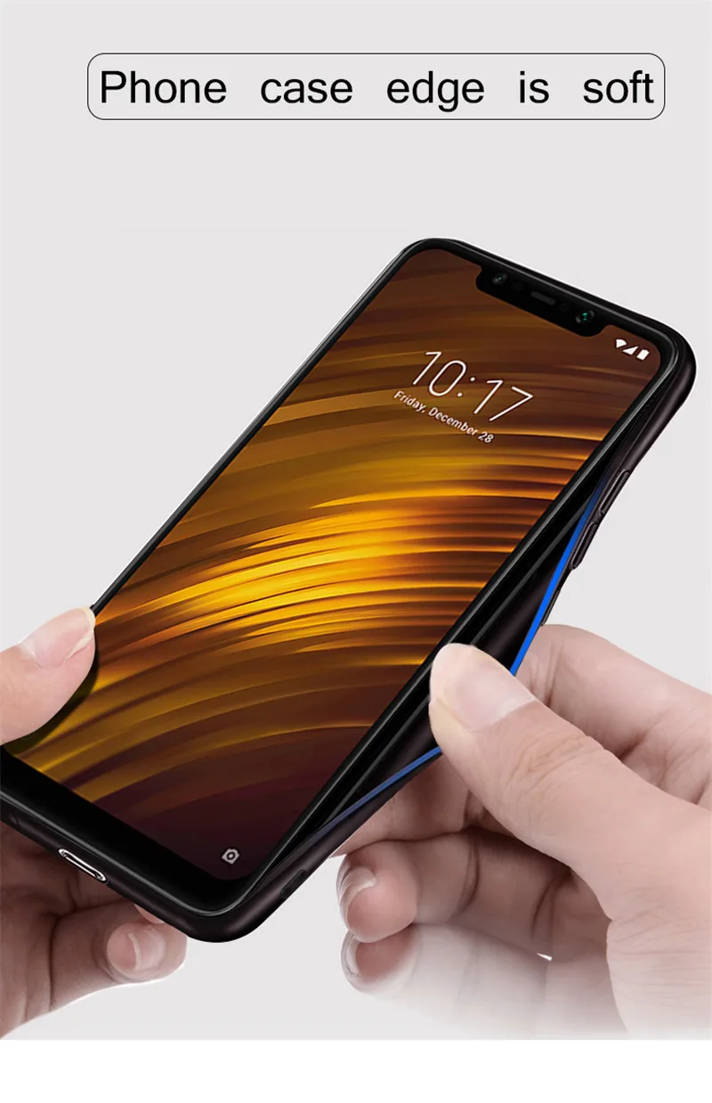 Для Xiaomi Pocophone F1 чехол Mofi для Xiaomi Poco F1 ЧЕХОЛ Covr Бизнес темный цвет ручной работы джентльмен для Xiaomi F1 чехол 6,18"