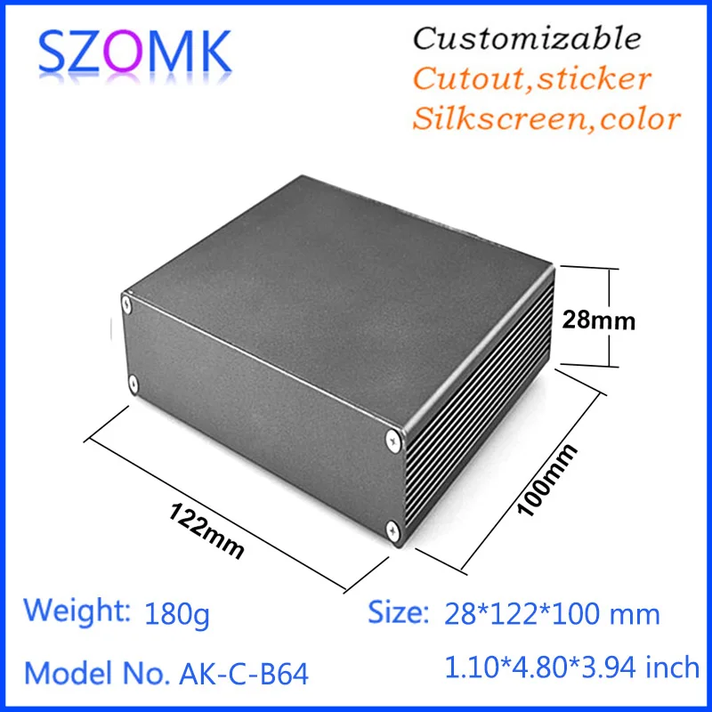 Анодированная Алюминиевая Экструзионная коробка для проектов сделай сам блок
