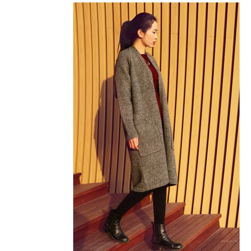 

2019 New Women Cardigans Sweater Loose Simple Style Fashion Casual Temperament Wild Open Stitch Wool Sweater Sueter Mujer AC010
