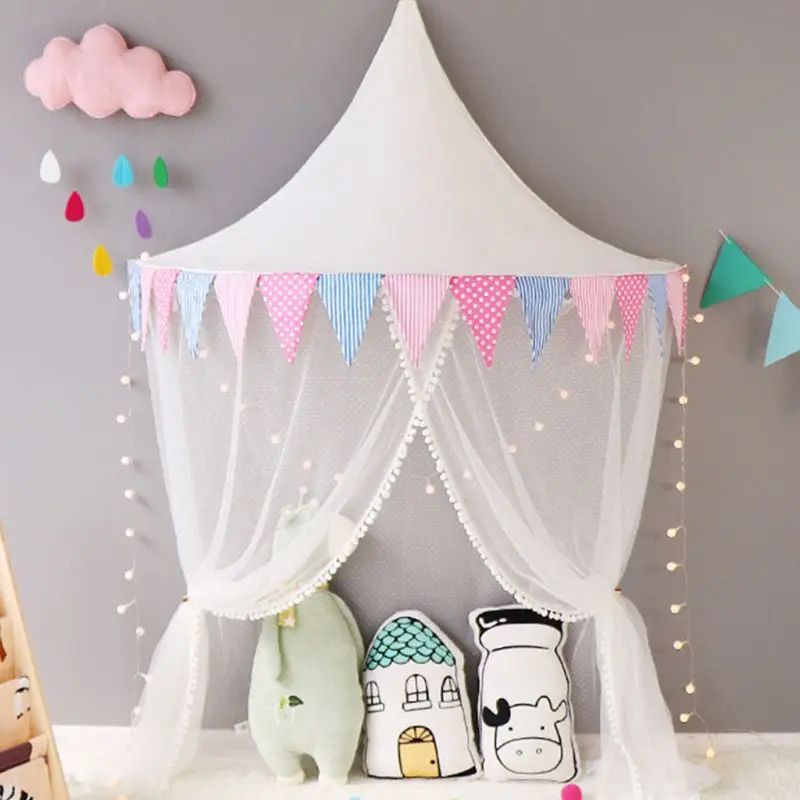 Детские палатки Teepee дети играют из хлопчатобумажной ткани в виде героя кровать