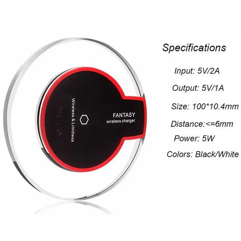 QI Беспроводное зарядное устройство с зарядным устройством фантазия высокая