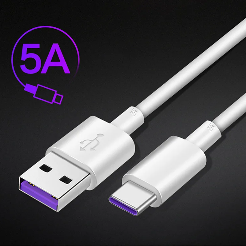 P20 Pro Lite 5A кабель для быстрой зарядки usb type C huawei SCP Быстрый кабель для быстрой зарядки type-C Honor V10 10 vision 10 Nova - Цвет: Only one 5A cable