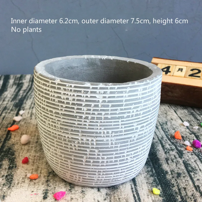 21 Цементные садовые горшки минималистичные геометрические белые керамические суккулентные растения ваза для бонсай кашпо фарфоровый цветочный горшок домашний декор A - Цвет: 21