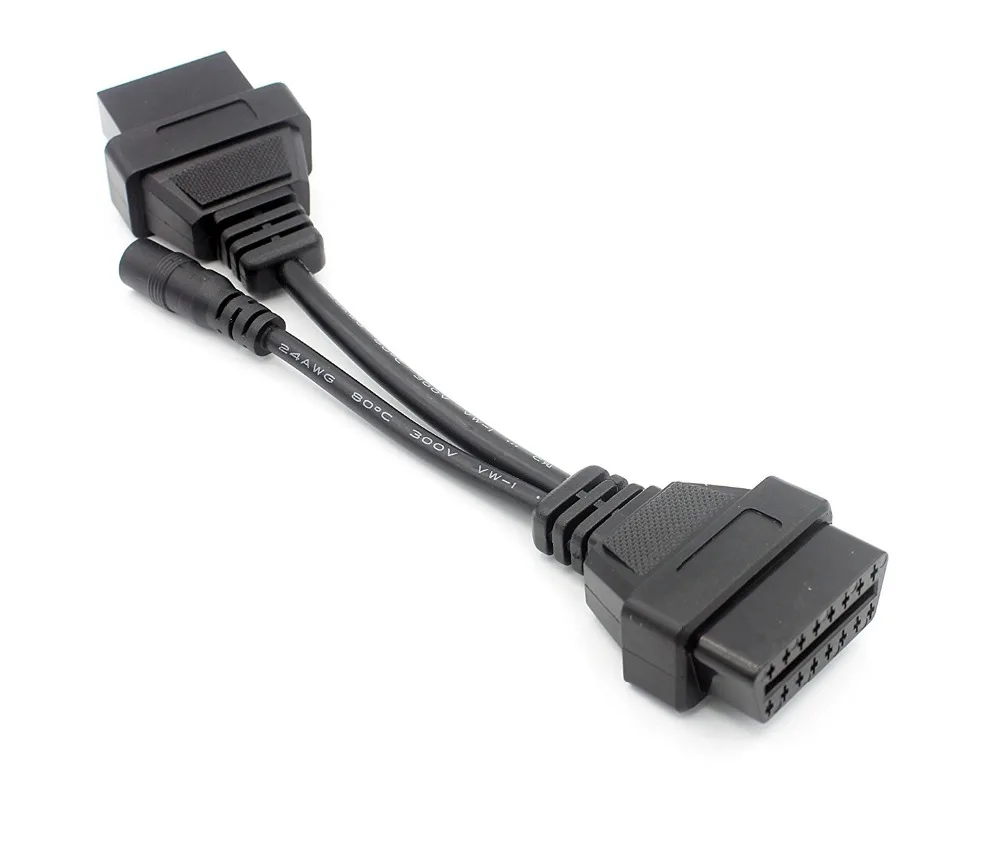 Для MITSUBISH 12pin к 16Pin OBD2/OBDII DLC автомобиля диагностический инструмент кабель для