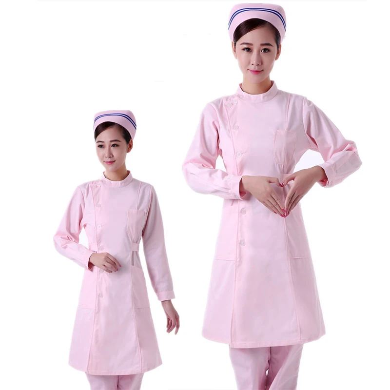 [Комплект] женское пальто с длинным рукавом и вырезом сбоку|lab coat|lab coat womenlong lab |